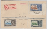 Gibraltar, 1935, 11 d. MiF auf Einschreiben von Gibraltar nach London