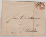 Österreich, ca. 1860, 10 Kr. EF auf Brief von Prag nach Grastitz (heute Tschechien)