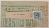 Österreich, ca. 1860, 2 kr. Zeitungsmarke als EF auf Teil eines Lotterie- Werbeflugblatt´s nach Meran