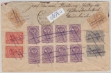 Österreich, 1921, 7,30 Kr. in MiF vs. + rs. auf Auslands- Einschreiben von Piesting nach Dessau (D.)