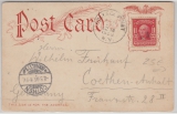 USA, 1905, 2 Ct. EF auf Auslands- Ansichts- Postkarte von College Point nach Cöthen (D.), nette Postkarte und Ansicht!