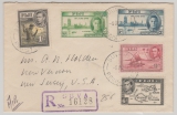 Fiji, 1948, 2,1 Sh. MiF auf Lupo- Einschreiben- Auslandsbrief von Suva nach New Jersey (USA)