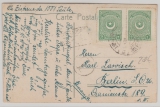 Türkei, 1926, 2 Piaster (2x) vs. + rs. als MeF auf Auslands- Bildpostkarte von Constantinopel nach Berlin