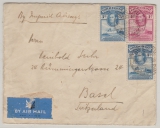 Gold Coast, 1938, 10 D. als MiF auf Lupo- Auslandsbrief von Swedru nach Basel (CH)