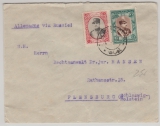 Persien, ca. 1960, 1,10 Ri. MiF auf Auslandsbrief von Teheran nach Flensburg (D.)