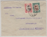 Persien, ca. 1960, 1,10 Ri. MiF auf Auslandsbrief von Teheran nach Flensburg (D.)