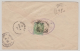 Indien, 1892, 4,6 Annas als EF rs. auf Auslandsbrief von Calcutta nach Adorf (D.)