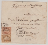 Frankreich, 1864, 50 C. MiF auf Streifband (?) von Bordeux nach Velines