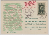 Algerien, 1951, Fremdenlegion, 15 C. EF auf Erinnerungs- Auslandskarte von Oran nach Camarone (Mexiko), The last Stand...