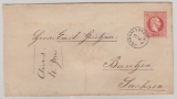 Österreich, KuK- Zeit, 1869, 5 Kr.- GS- Briefumschlag, gelaufen als Auslandsbrief von Johannesbad nach Bautzen (D)
