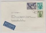 Österreich, 1955, 2,8 Shilling MiF (mit 60 gr. Vögel) auf Auslands- Luftpostbrief von Wien nach Berlin