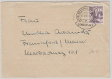 Österreich, 1957, 1,2 S. auf Kleinwalsertal- Brief (Zollausschlußgebiet!) von Mittelberg nach FF/M