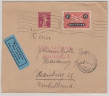 Schweiz, 1931, 50 Rp. MiF auf Auslands- Luftpostbrief von Luzern nach Hamburg, mit Flugbestätigungsstempel
