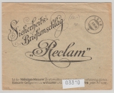 Schweiz, 1906, 15 Rp. EF auf Reklame- Umschlag von Landquart- Fabriken (eigener Stempel + R.- Zettel!) nach Igis