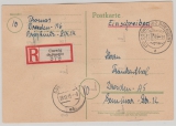 42- 50 DIII, (incl. 43DIIIb) rs. auf Satz- E.- Karte von Coswig nach Dresden, jede Marke rs. gepr. Dr. Jasch BPP