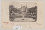 Monaco, 1898 (?), 10 Ct. (?) MiF auf Auslands- Bildpostkarte von Monte Carlo nach Kempten (D.)