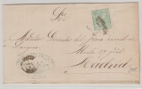 Spanien, ca. 1870, 10 Peseta EF auf Brief von ... nach Madrid