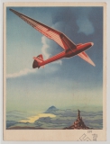 DR, 1938, MeF auf Zeppelinkarte, per Sudetenlandfahrt, von FF/M, via Reichenberg nach Berlin, rs. Propagandakarte