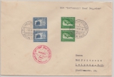 DR, 1938, MiF auf Zeppelinbrief, per Sudetenlandfahrt, von FF/M, via Reichenberg nach Leipzig