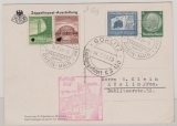 DR, 1939, MiF auf Zeppelinkarte, per Deutschlandfahrt, von FF/M, via Görlitz nach Köslin, gute Ansichtskarte!