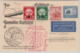 DR, 1939, MiF auf Zeppelinkarte, per Deutschlandfahrt, von FF/M, via Leipzig (!) nach Lauenburg