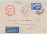 DR, 1930, DR. Mi.Nr.: 438Y EF auf Zeppelinkarte, per Südamerikafahrt, von Halle, via Friedrichshafen nach Rio de Janeiro, geprüft!