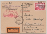 DR, 1931, DR. Mi.Nr.: 456 EF auf Zeppelinkarte, per Polarfahrt, von Berlin, via Leningrad nach Dortmund