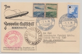 DR, 1936, MiF auf Zeppelinkarte zur 1. Europa- Nordamerikafahrt des LZ 129, 1936, Bordpost nach Rio de Janeiro