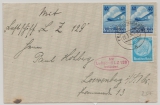 DR, 1936, MiF auf Zeppelinbrief, von Friedrichshafen nach Loewenberg