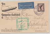 DR, 1930,DR 382 EF auf Zeppelinkarte zur Nordlandfahrt, 1930, Abwurf Hammerfest, Bordpost bis nachnach Nyköping (DK)