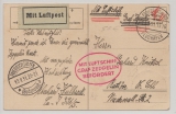 DR, 1931, DR Mi.- Nr.: 382 EF (rs.) auf Zeppelinkarte, von FF/M via Friedrichshafen nach Ratibor
