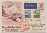DR, 1936, MiF auf Auslands- GS- Zeppelinkarte, von Bad Polzin via Friedrichshafen nach Curityba / Parana, Brasilien