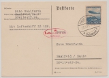 DR, 1936, Mi.- Nr.: 606 als EF auf Zeppelinkarte von Saalfeld nach Friedrichshafen und nach Saalfeld