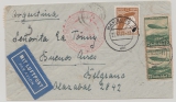 DR, 1937, MiF auf Zeppelinbrief, von Hamburg nach Buenos Aires (Argentinien), mit Zensur! (auf Zeppelinbrief selten!)