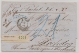 Sachsen, ca. 1865, Paketbegleitbrief, für ein Paket von Dresden nach Hochdorf (Württ.)