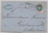 Preußen, 1863, Mi.- Nr.: 17b als EF auf Fernbrief, von Stettin nach Luckenwalde