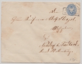 Preußen, 2 Sgr.- GS- Umschlag (groß), als Fernbrief von CA...M (?) nach Neudorf bei Friedland