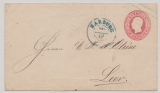 Hannover, ca. 1860, 1 Gr.- GS- Umschlag (Mi.- Nr.: U8II) gebraucht als Fernbrief von Harburg (netter vorphila-Stempel!) nach Leer