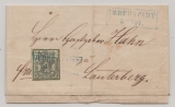 Hannover, ca. 1858, Mi.- Nr.: 9 als EF auf Fernbrief von Duderstadt nach Lauterberg