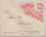 Bayern, 1906, 10 Pfg.- Privat- GS- Umschlag, zu Ehren der Centenarfeier, gelaufen von Schlachters (?) nach Schanbach