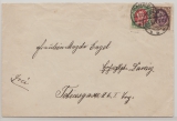 Danzig, 1921, Mi.- Nr.: 53 + 55 als MiF auf Ortsbrief innerhalb Danzig´s, geprüft!