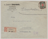 Danzig, 1923, Mi.- Nr.: 128 als EF auf Einschreiben- Ortsbrief innerhalb Danzig´s, geprüft!