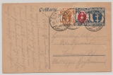 Danzig, 1922, 40 Pfg.- GS (Mi.- Nr.: P15) + Zusatzfrankatur als Fernpostkarte von Danzig nach Lunny (???)
