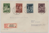 Danzig, 1939, Mi.- Nr.: 302- 305 als MiF auf kpl. Satz- Einschreiben- Fernbrief, von Danzig nach Leipzig