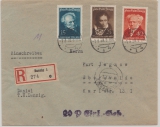 Danzig, 1938, Mi.- Nr.: 281- 83 kpl. Satz als MiF auf Einschreiben- Fernbrief von Danzig nach Eberswalde