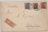 Danzig, 1920, Mi.- Nr.: 4,5, + 6 als MiF auf Einschreiben- Fernbrief von Danzig nach Berlin, rs. mit Kontrollzettel