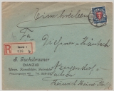Danzig, 1930, Mi.- Nr.: 200 als EF auf Einschreiben- Fernbrief von Danzig nach Neugersdorf