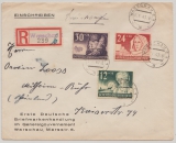 GG, 1940, Mi.- Nr.: 56- 58, als kpl. Satz als MiF  auf drucksachen Einschreiben- Fernbriefen von Warschau nach Mülheim/ Ruhr