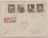 GG, 1940, Mi.- Nr.: 52- 55, als Satzbrief- MiF auf Einschreiben- Fernbrief von Warschau nach Berlin