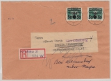 GG, 1940, Mi.- Nr.: 37 + 39, als MiF auf Einschreiben- Fernbrief von Krakau nach Berlin, hier mit 2x Nachsendung
